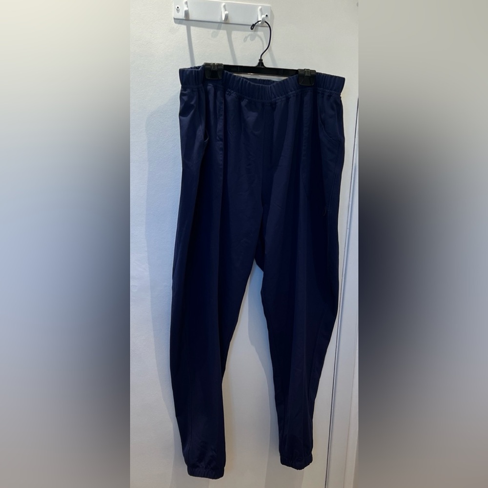 Blue Scrub Pants with Elastic Cuffs